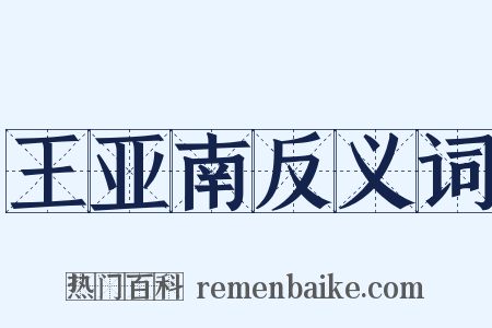 王亚南反义词是什么意思的图片